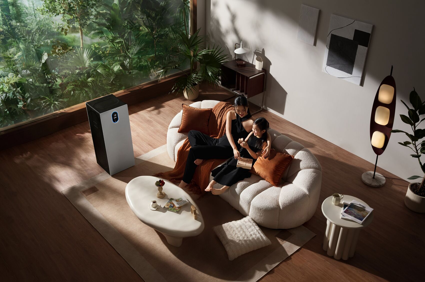 Z90 air purifier in a living room